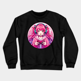 Gamer girl pinkish Crewneck Sweatshirt